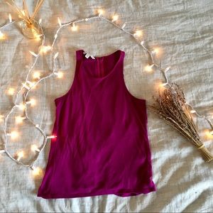 AMERICAN EAGLE high neck zipper-back purple tank